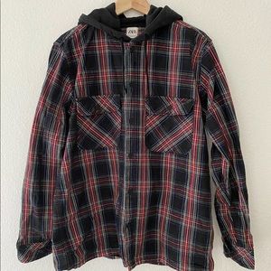 Zara flannel Shacket XL Plaid